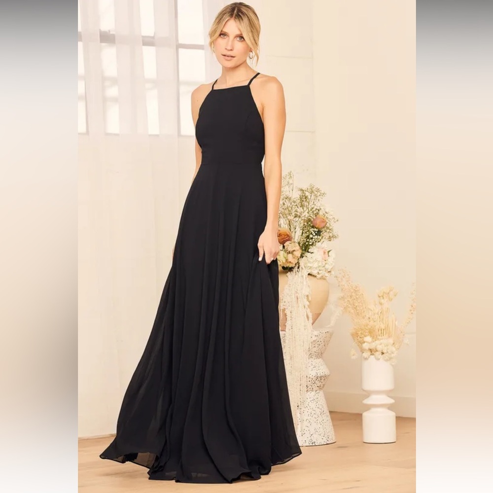 Lulus Mythical Kind of Love Black Maxi Dress